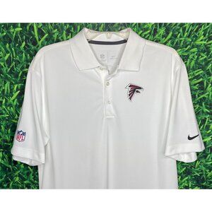 Atlanta Falcons ATL NFL Nike OnField Apparel Men’s Medium White Polo Shirt